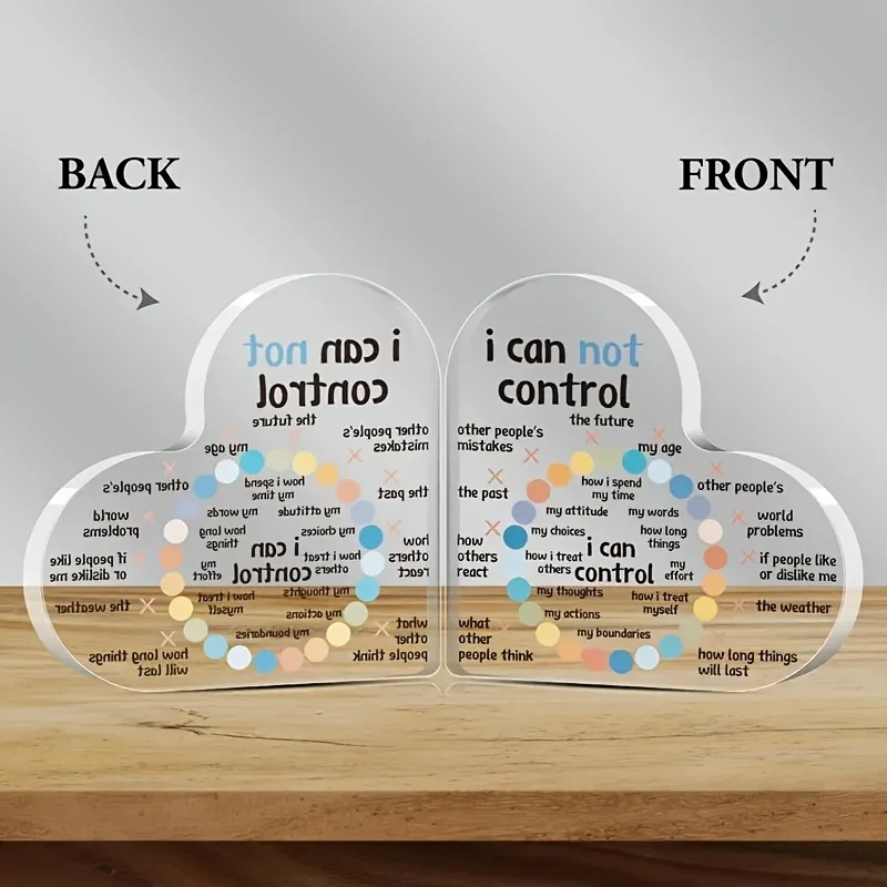 Heart-Shaped Acrylic Motivational Decor 5 Heart-Shaped Acrylic Motivational Decor - Image 5