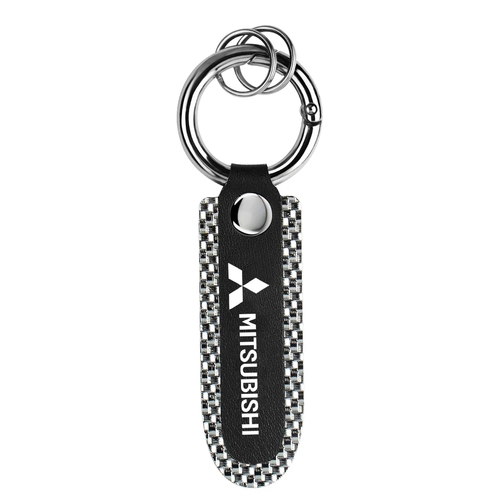 Mitsubishi Skull Leather Keychain in Silver 6 Mitsubishi Skull Leather Keychain in Silver - Image 6