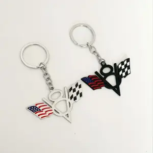 V8 Engine & American Flag Keychain 10 S01f50e32f3a04e86bd9fa1dd1b7197d85