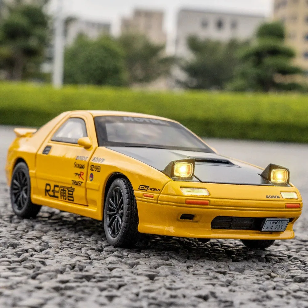 Vibrant Yellow RX7 Miniature Sports Car Model 6 Vibrant Yellow RX7 Miniature Sports Car Model - Image 6