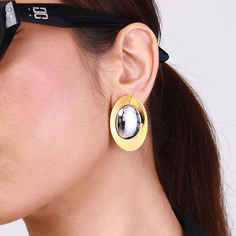 Stainless Steel Heart-Shaped Earrings 2 Stainless Steel Heart-Shaped Earrings - Image 2