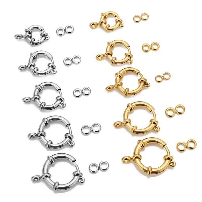 Gold Stainless Steel Spring Clasps for Jewelry 2 Gold Stainless Steel Spring Clasps for Jewelry - Image 2