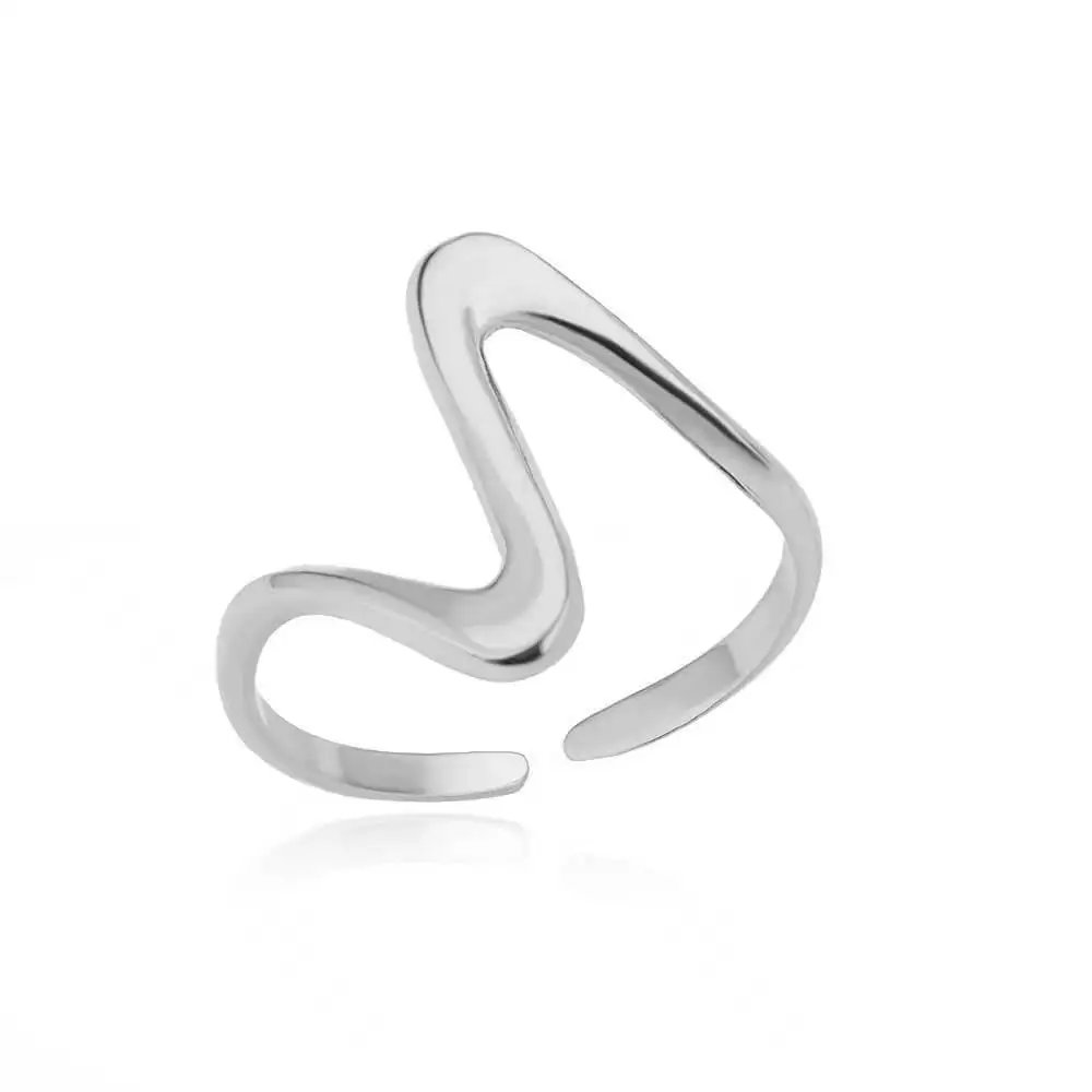 Gold Wave Ring for Women 3 Gold Wave Ring for Women - Image 3