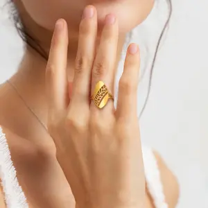 Elegant Ethnic Stainless Steel Ring for Women 10 S022419ef79fc49c58b37bc82c9e75461e