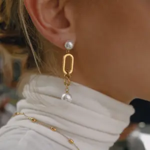 Stainless Steel Pearl Drop Earrings 10 S026042ed830a424fbd9fb55f33a52c0c4