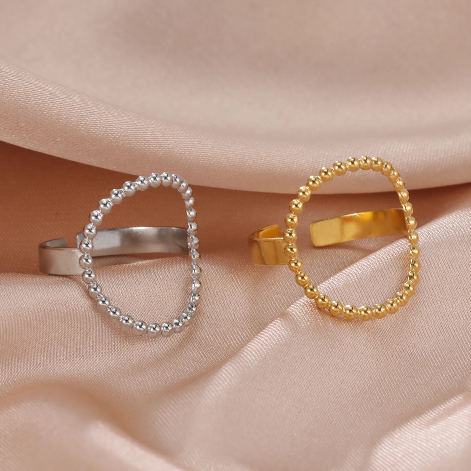 Elegant Open-Design Gold Women's Ring 3 Elegant Open-Design Gold Women's Ring - Image 3