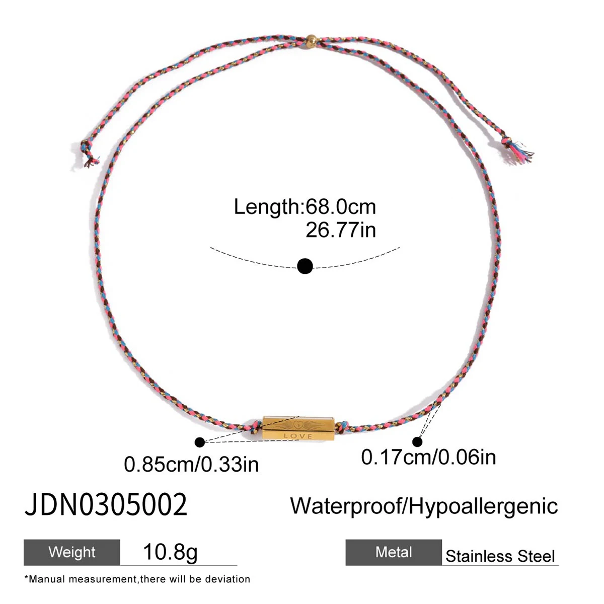 Gold Stainless Steel Layered Necklace with Heart Pendant 10 Gold Stainless Steel Layered Necklace with Heart Pendant - Image 10