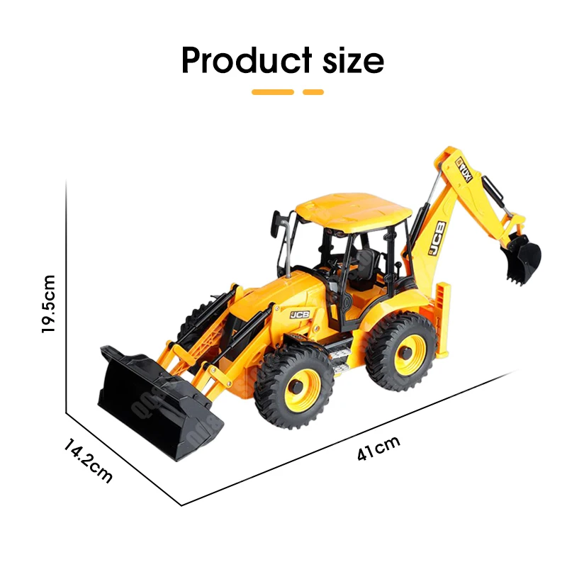 Yellow RC Backhoe Loader 1:20 Scale 5 Yellow RC Backhoe Loader 1:20 Scale - Image 5