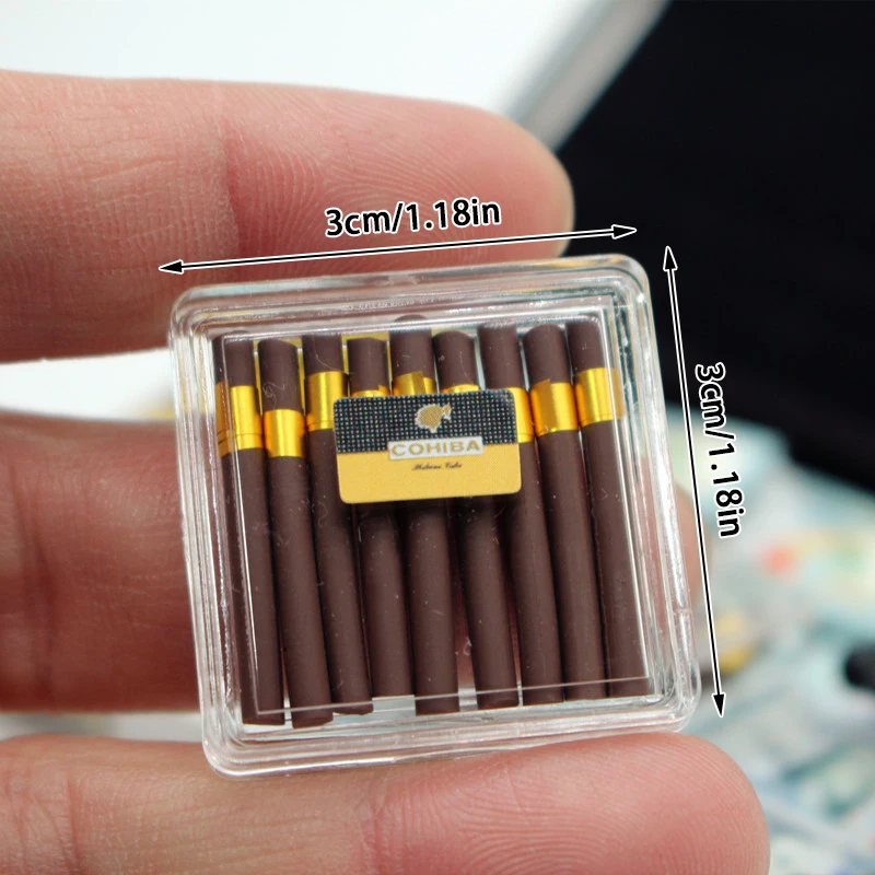 Miniature Resin Cigar Case with Tiny Cigars 9 Miniature Resin Cigar Case with Tiny Cigars - Image 9