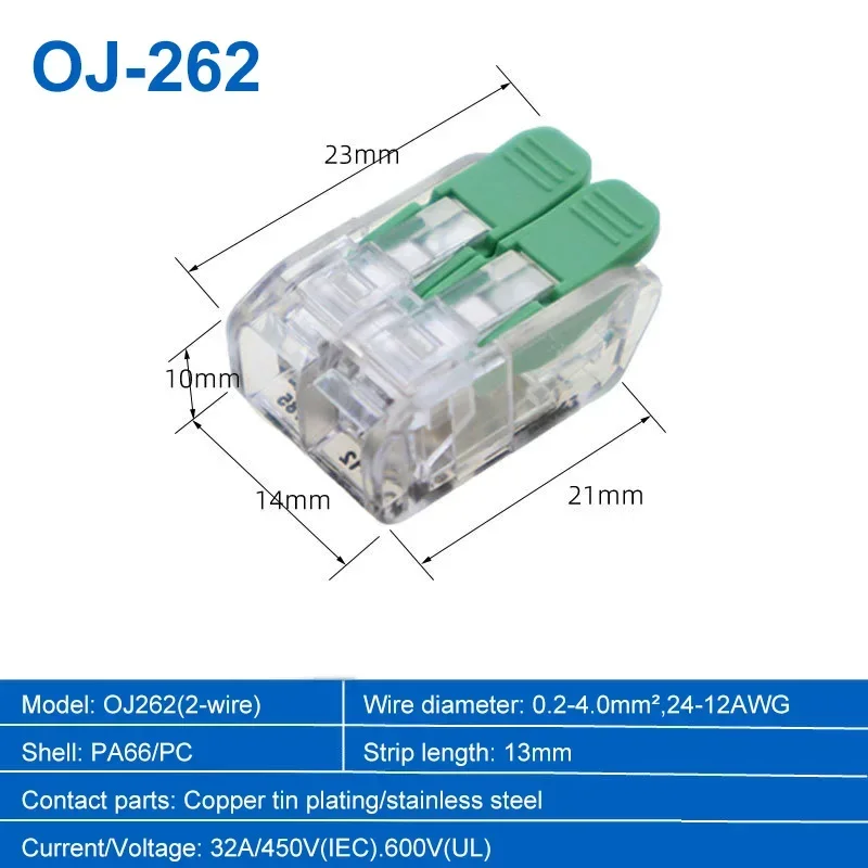 Premium Transparent Wiring Terminal Set with Green Locking Levers 7 Premium Transparent Wiring Terminal Set with Green Locking Levers - Image 7