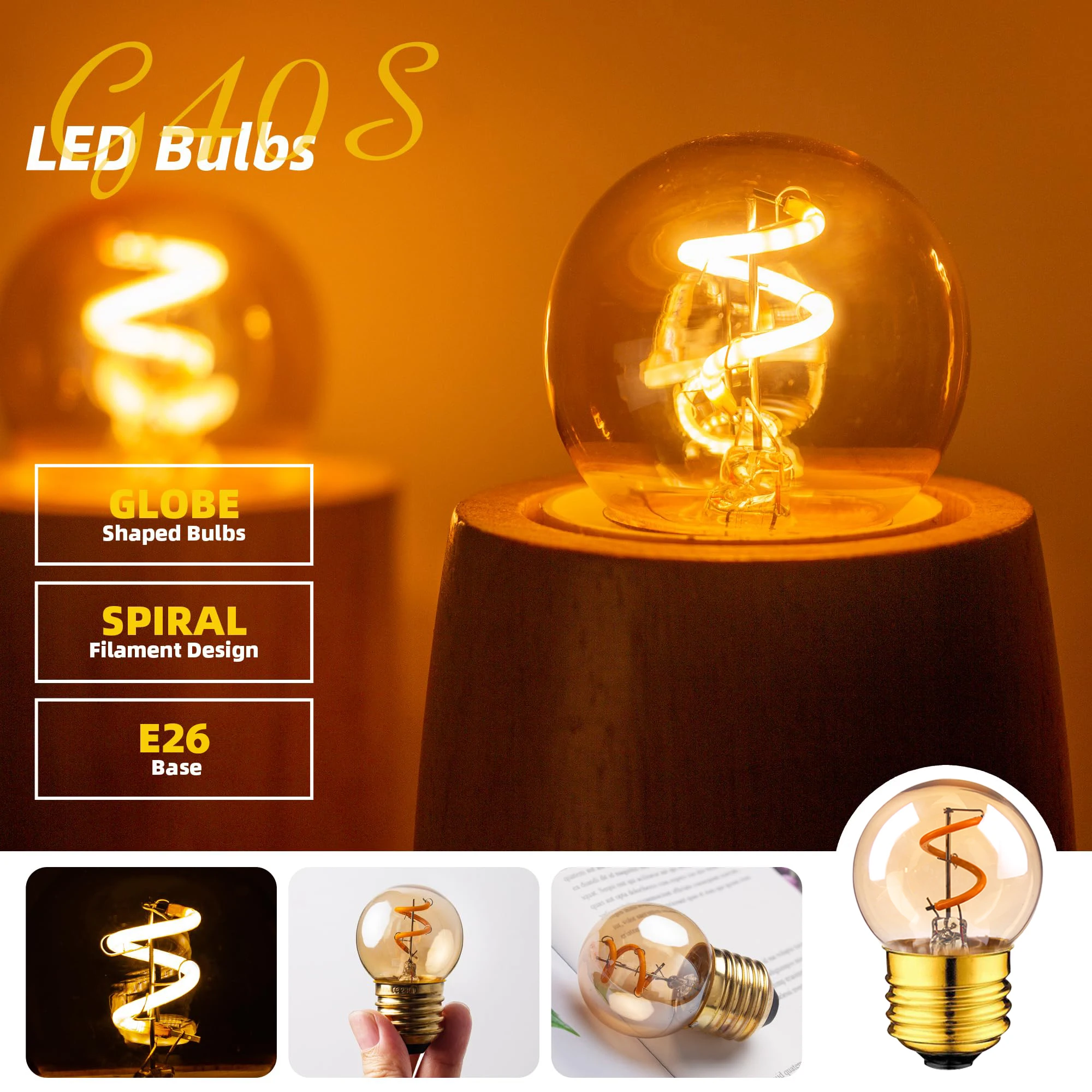 Vintage G40 LED Filament Bulb for Mood 3 Vintage G40 LED Filament Bulb for Mood - Image 3