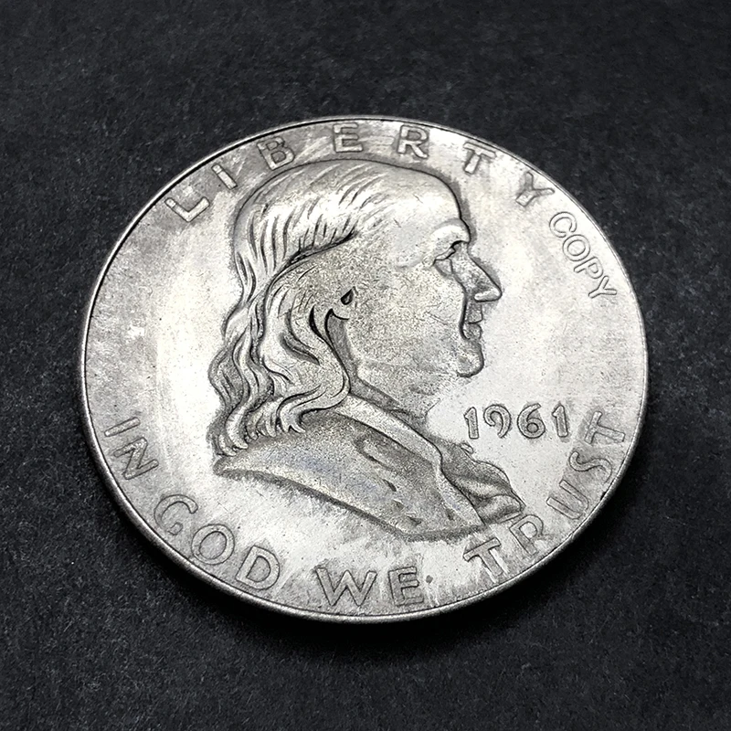 Vintage Copper Franklin Liberty Bell Half Dollar Replica 7 Vintage Copper Franklin Liberty Bell Half Dollar Replica - Image 7