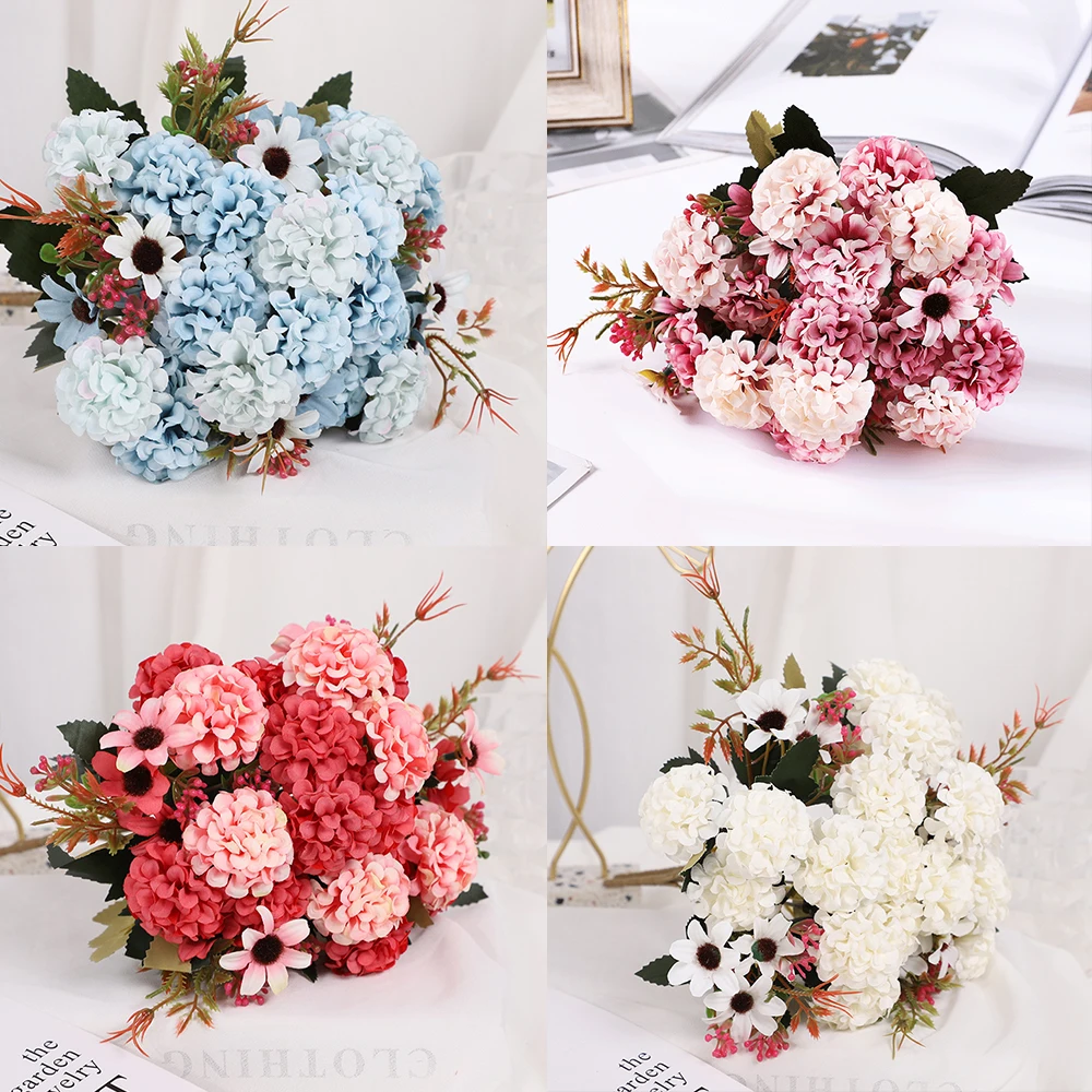 Artificial Hydrangea Bouquet for Indoor Decor 1 Artificial Hydrangea Bouquet for Indoor Decor