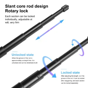 Black Aluminum Telescopic Selfie Stick 35cm–150cm 10 S02a7b81eb94c49bf82f0d14f3a210759z 1