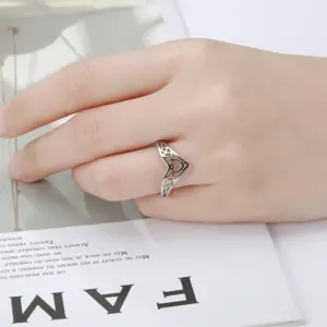 Adjustable Stainless Steel Hollow Heart Ring for Women 13 S02af7501e94a4c85b00ede9466ce6d10j