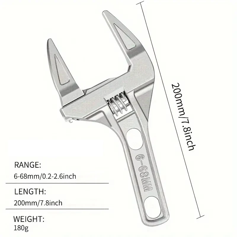 6-70mm Adjustable Plumbing Wrench 6 6-70mm Adjustable Plumbing Wrench - Image 6