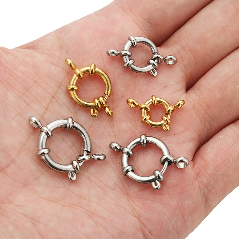 Gold Stainless Steel Spring Clasps for Jewelry 6 Gold Stainless Steel Spring Clasps for Jewelry - Image 6