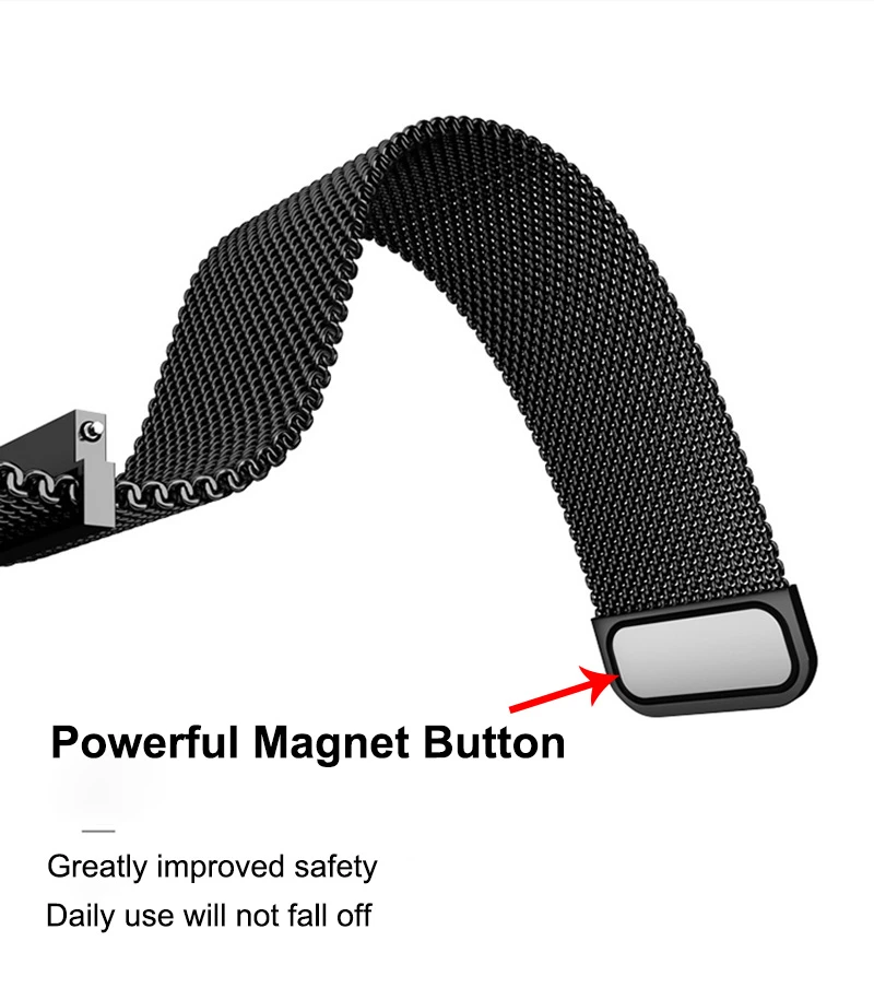 Stainless Steel Mesh Strap for Huawei Watch Fit 3 3 Stainless Steel Mesh Strap for Huawei Watch Fit 3 - Image 3