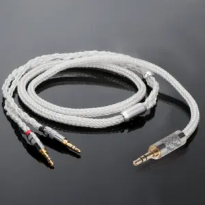 Premium Dual 16-Core Silver Headphone Cable 12 S035f625edb7d4ed68ed120d8262a4c2bU