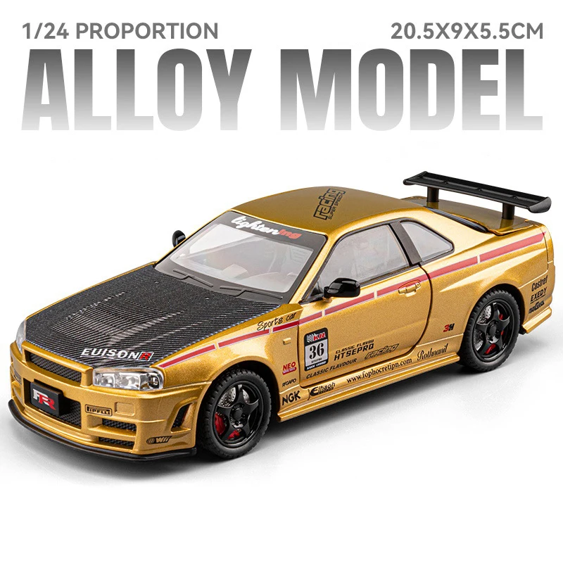 1:24 GTR R34 Skyline Racing Car Model 7 1:24 GTR R34 Skyline Racing Car Model - Image 7