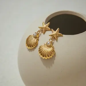 Ocean-Inspired Gold Stainless Steel Drop Earrings 11 S038c941230ad402d81b7bfb194a363beI