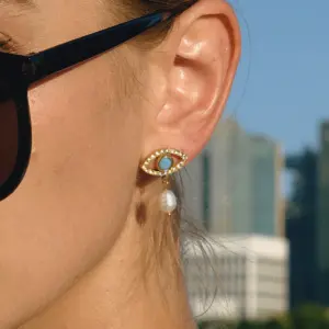 Stainless Steel Earrings with Devil's Eye 8 S039aebf4f7414c71aca16c8707abb24ar