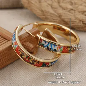 Vibrant Floral Hoop Earrings for Women 9 S03a97d26a4064296aa3be94f4d809795j