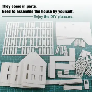 HO Scale White Model House Kit for Scenic Layouts 11 S03be8e03c7c14d39ae524ad317a9558dJ