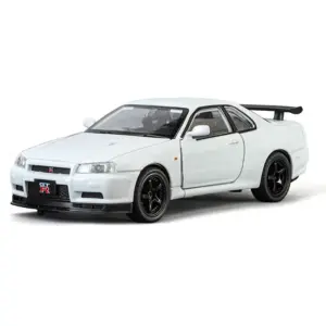 Nissan GTR R34 Skyline Diecast Model 1:32 Scale 14 S03db14bc55f54b36a0e68c2ab356ad3do