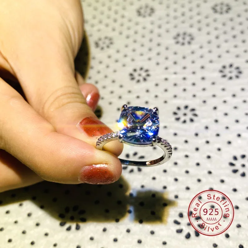 Sterling Silver Lab-Grown Gemstone Ring 2 Sterling Silver Lab-Grown Gemstone Ring - Image 2