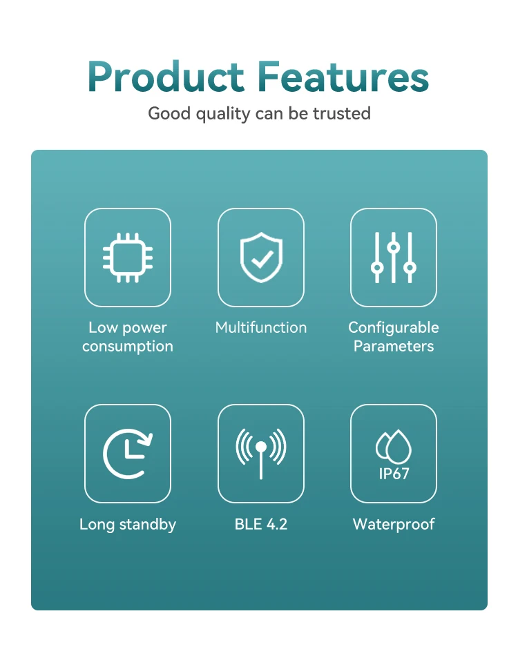 Black BLE Indoor/Outdoor Temperature Sensor 3 Black BLE Indoor/Outdoor Temperature Sensor - Image 3