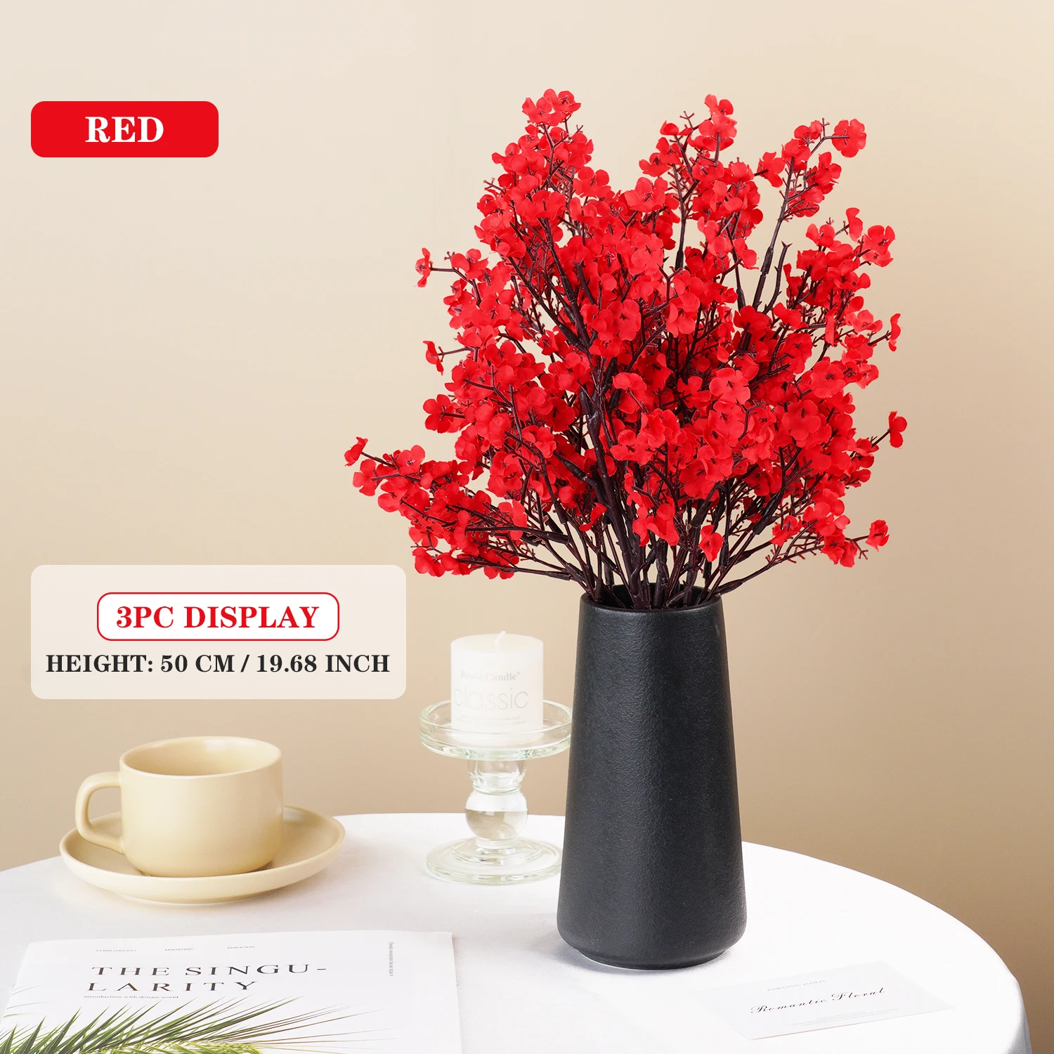 Vibrant 50cm Artificial Gypsophila Flowers Arrangement 9 Vibrant 50cm Artificial Gypsophila Flowers Arrangement - Image 9