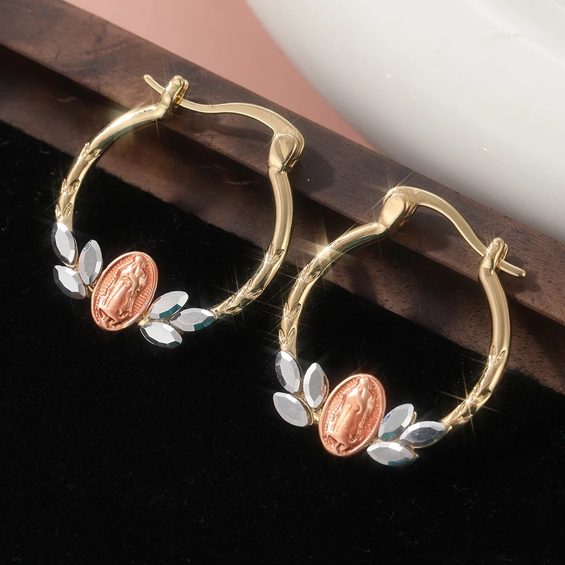 Elegant Gold and Silver Hoop Earrings for Women 2 Elegant Gold and Silver Hoop Earrings for Women - Image 2