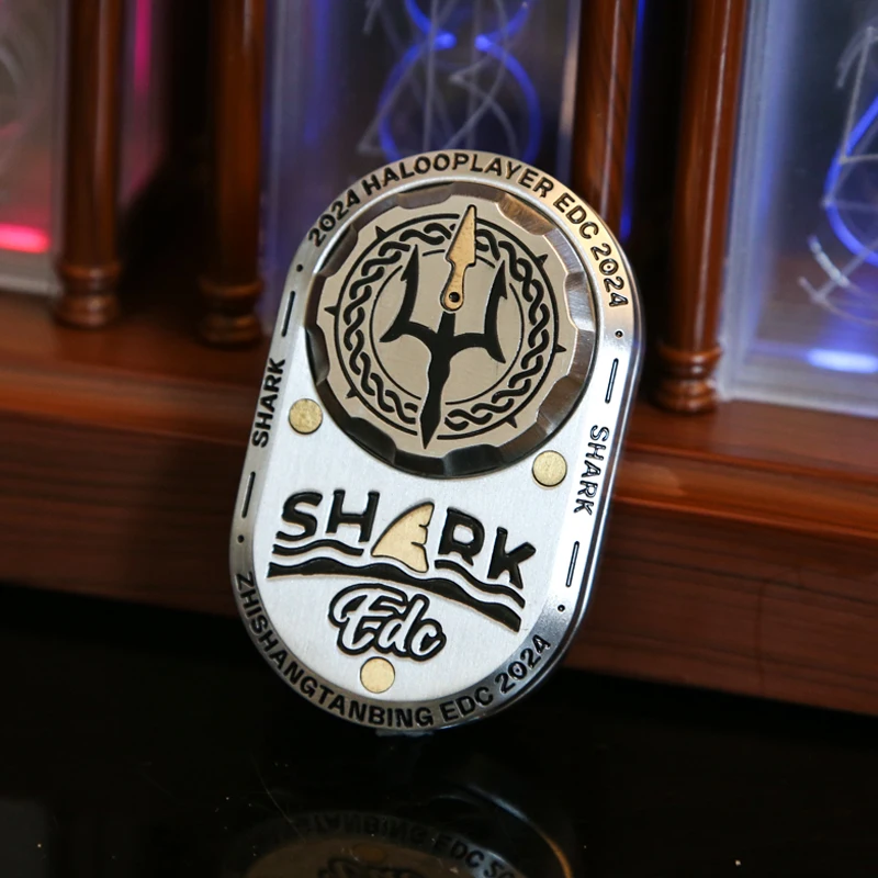 Stainless Steel Shark Fidget Slider for Adults 2 Stainless Steel Shark Fidget Slider for Adults - Image 2