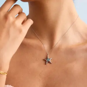 Stainless Steel Pentagram Pendant Necklace 9 S0413ceb035fa453f9dcf82de67637503o