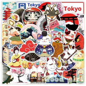 Japanese Graffiti Sticker Set 50 Waterproof PVC 11 S04167a239d4247309dc286fa51e1068ej