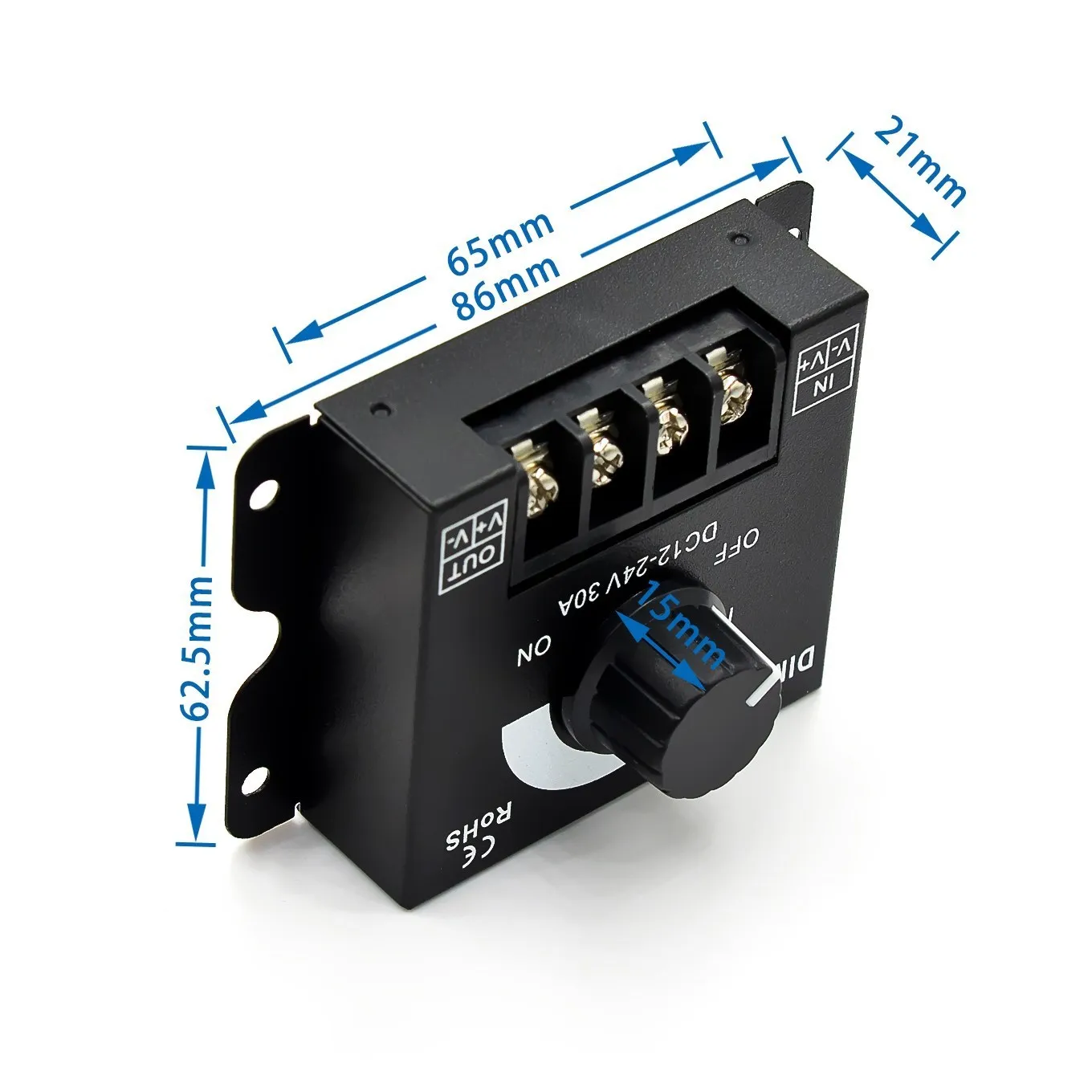 12V/24V LED Dimmer Voltage Regulator, 30A 3 12V/24V LED Dimmer Voltage Regulator, 30A - Image 3
