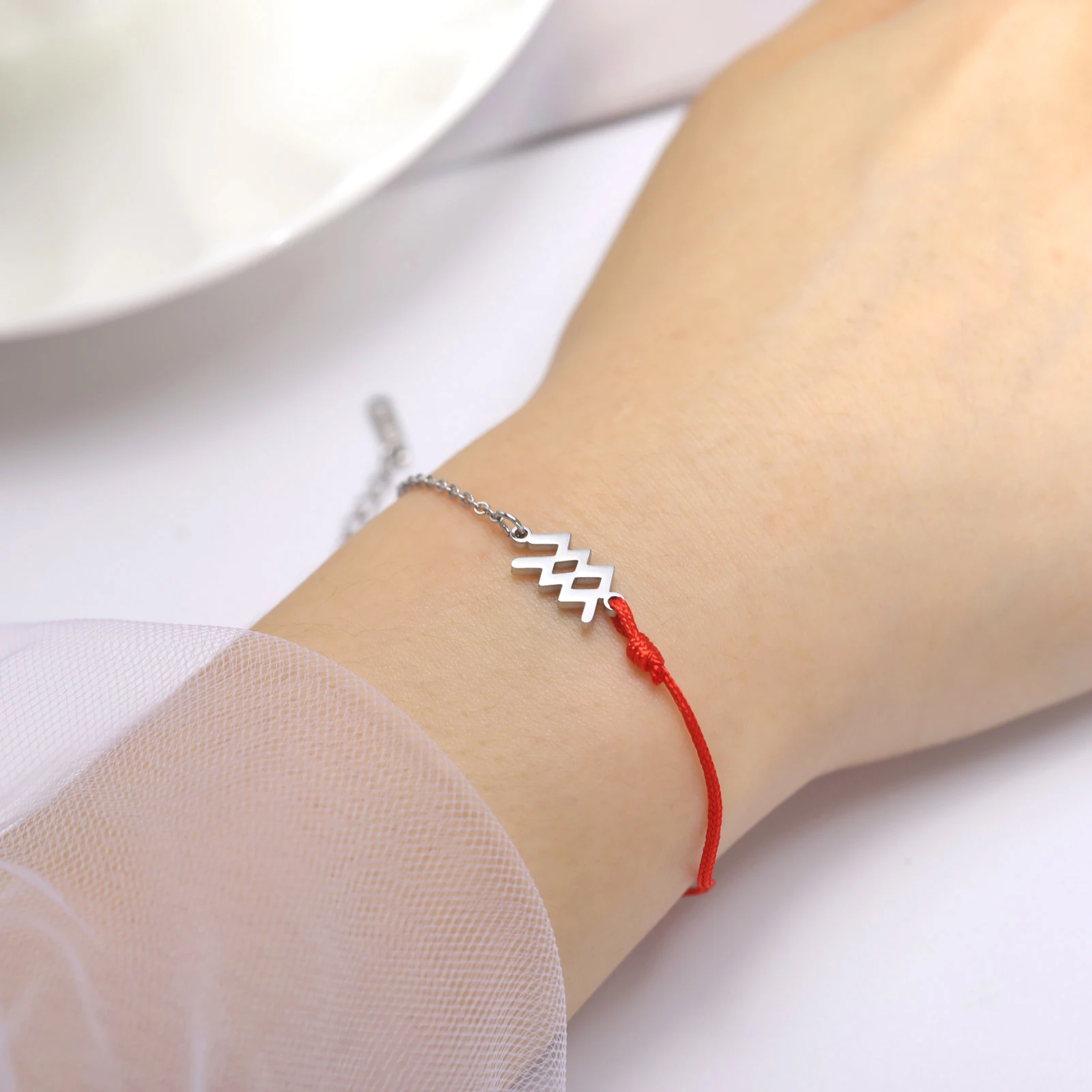 Women's Zodiac Bracelet with Silver Charm 5 Women's Zodiac Bracelet with Silver Charm - Image 5