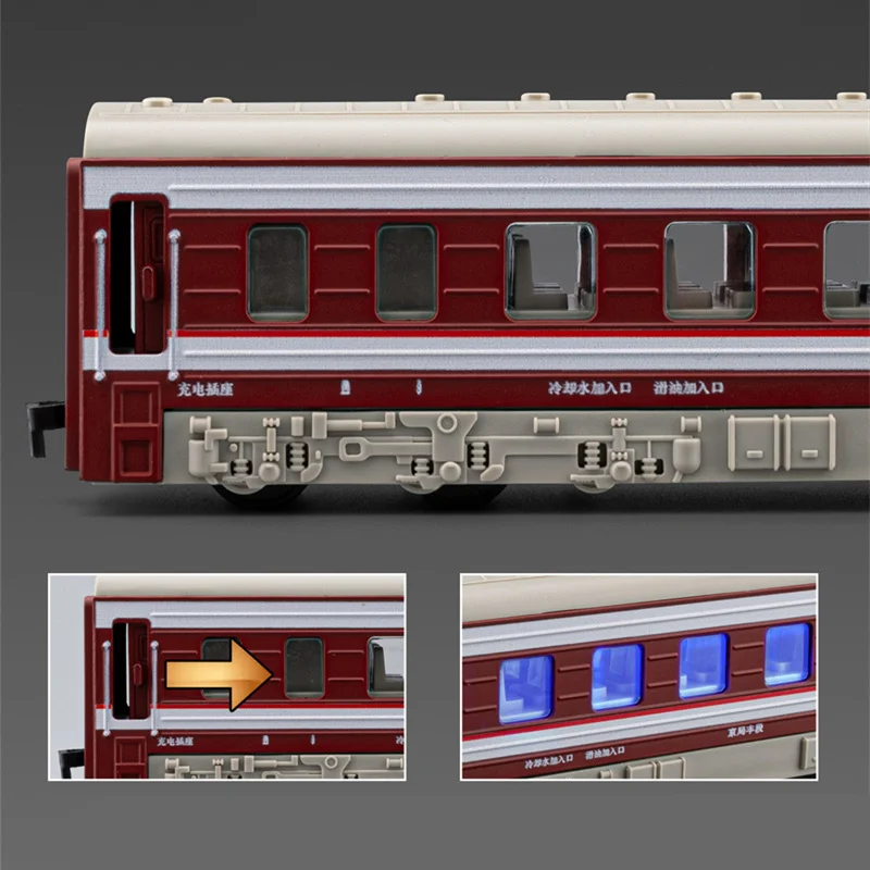 High-Speed Alloy Train Car Model in Vibrant Colors 4 High-Speed Alloy Train Car Model in Vibrant Colors - Image 4