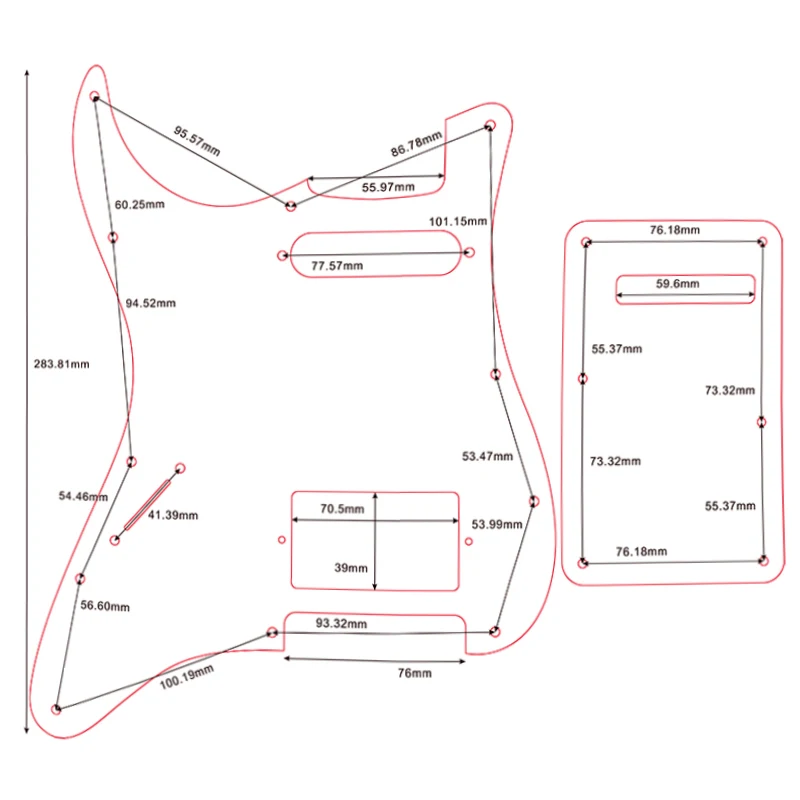 Left-Handed USA 72' Strat Pickguard with Aluminum Shield 6 Left-Handed USA 72' Strat Pickguard with Aluminum Shield - Image 6