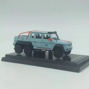 Blue Benz G63 6x6 Collector Model 1:64 Scale