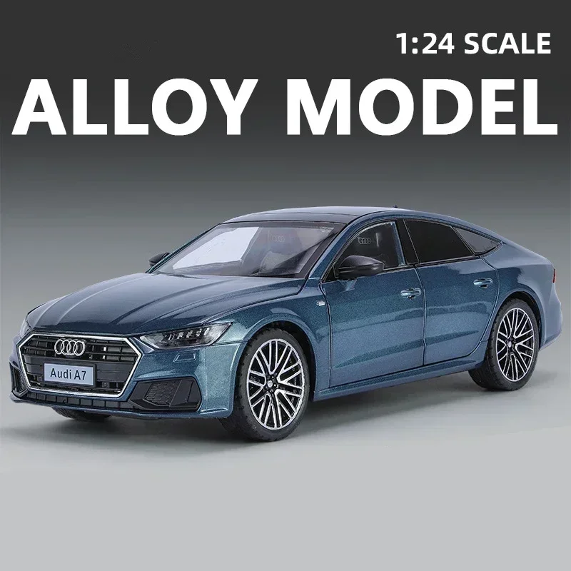 Black 1:24 Audi A7 Diecast Model with Sound & Lights 8 Black 1:24 Audi A7 Diecast Model with Sound & Lights - Image 8
