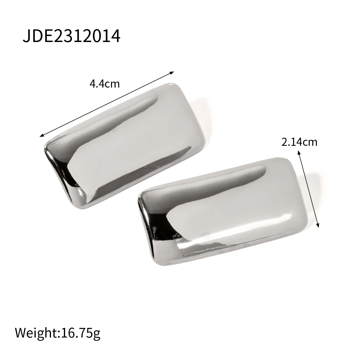 Stainless Steel Rectangular Earrings for Women 7 Stainless Steel Rectangular Earrings for Women - Image 7