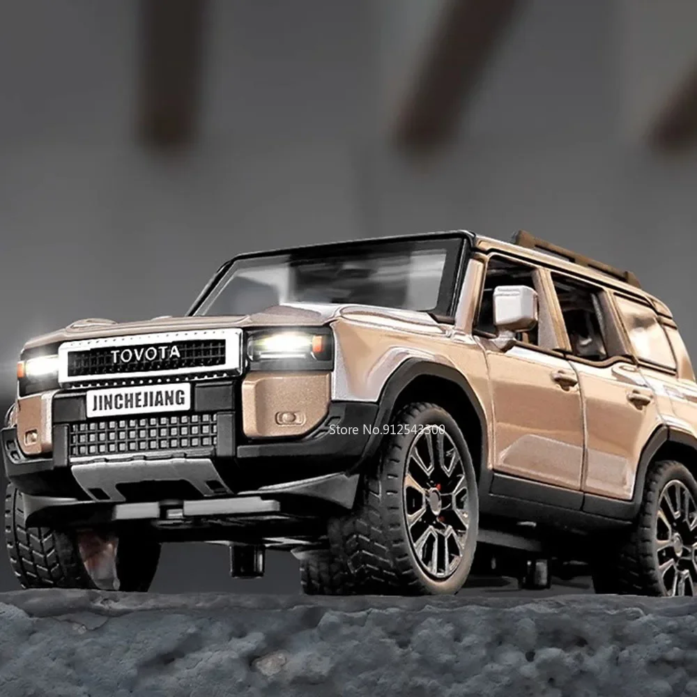 1:32 Scale Gold Prado Off-Road Toy Car 6 1:32 Scale Gold Prado Off-Road Toy Car - Image 6