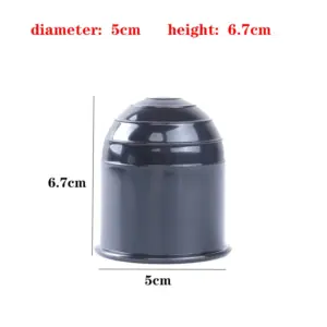 50mm Trailer Ball Cover Set in Black and Silver 12 S04cad1b3a0704983a0fbe07f430f46daK