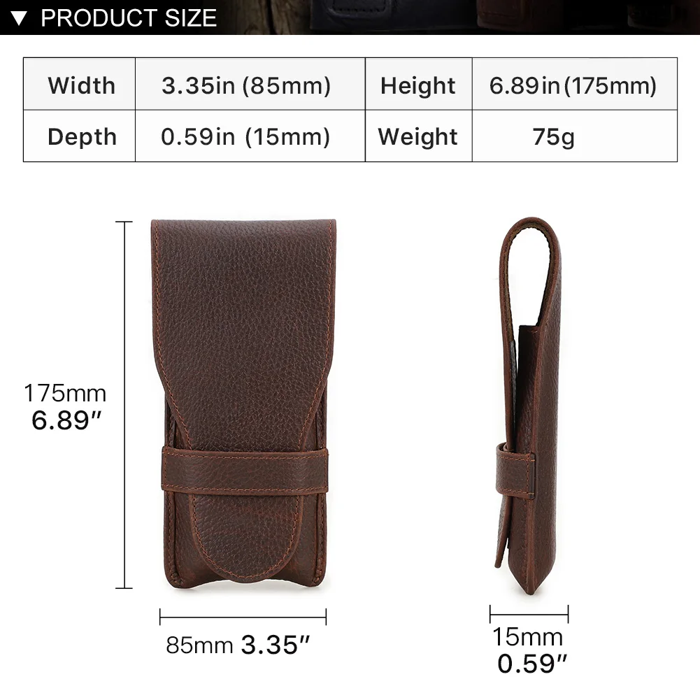 Vintage Genuine Leather Cigar Holder for Men 6 Vintage Genuine Leather Cigar Holder for Men - Image 6