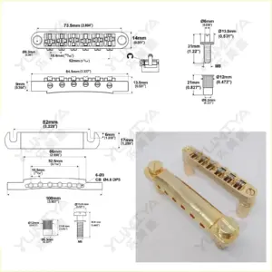 Gold Tune-o-Matic Bridge and Tailpiece Set for LP/SG 15 S05349cdf45624566bf709f29f084073cz