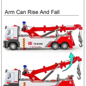Alloy Rescue Tow Truck Model 21.5cm 12 S054701653f474aeba18093b2d7dfd9e3n