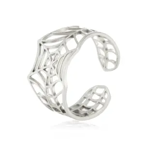 Stainless Steel Web Ring with Gold Plating 14 S054e54583e0649298f560bfecaf3bb0fw