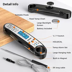 Digital Kitchen Thermometer with Dual Probes 9 S0574b4360ebf4654b5fb61126d23c2c2m